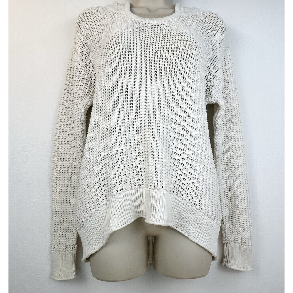 Athleta Open Knit Hoodie with Hi Lo Hem Size Medium
